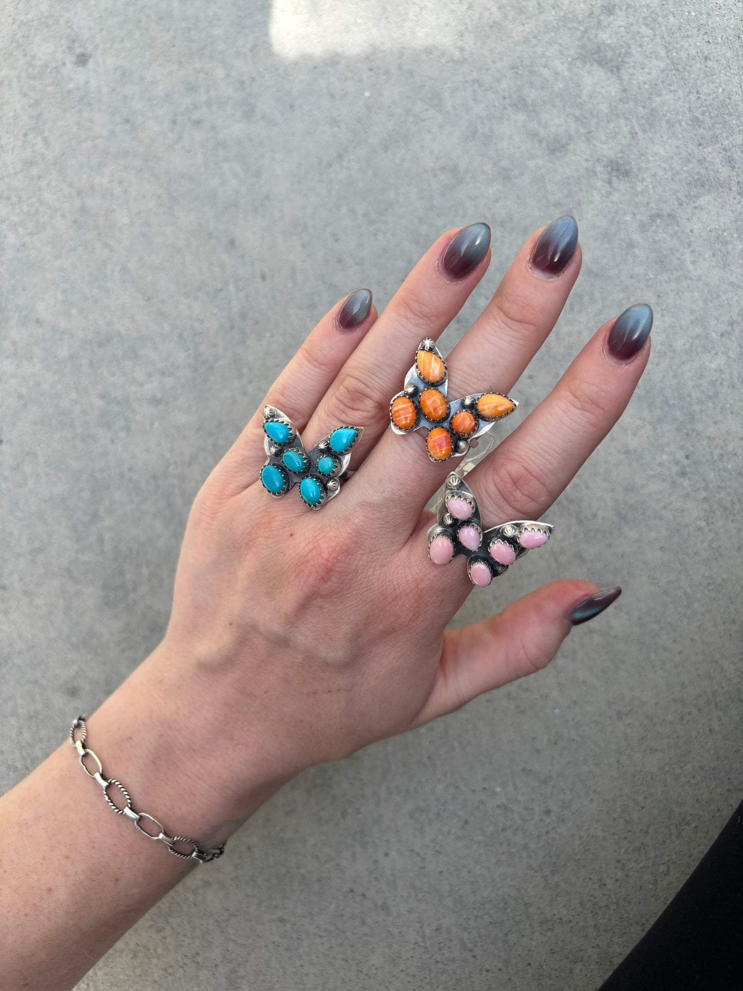 Kingman Butterfly Ring-Adj.