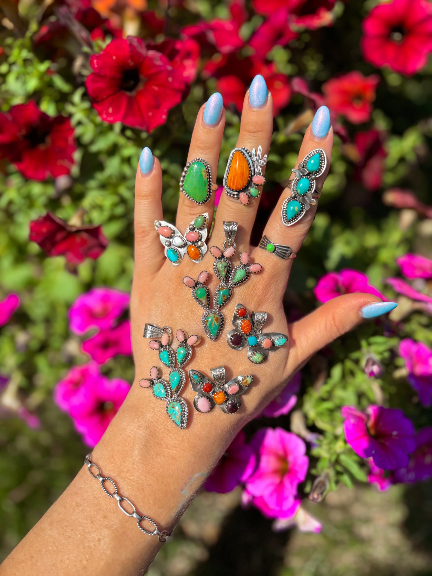 Cactus & Stones Ring-Adj.