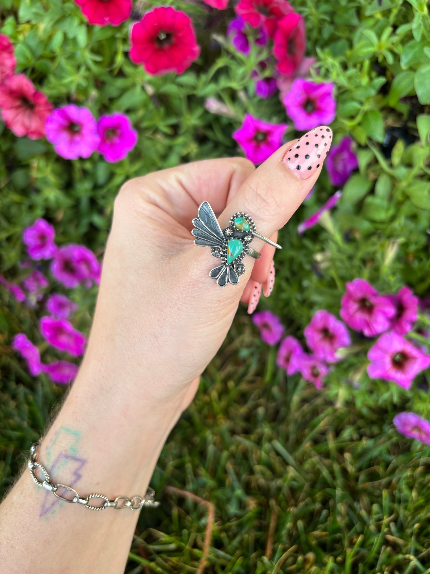 Humming Bird Ring-Adj.