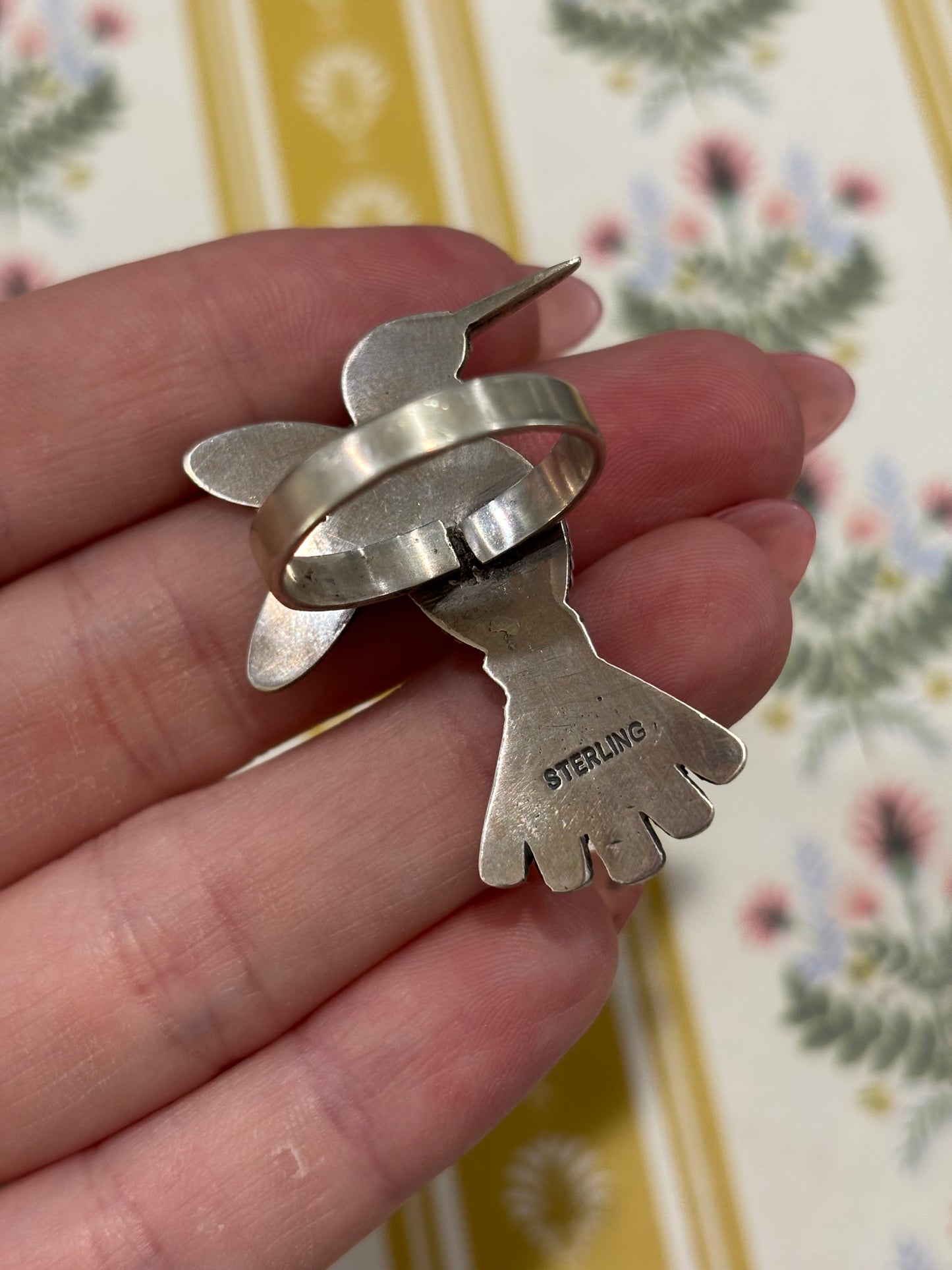 Large Humming Bird Ring-Adj
