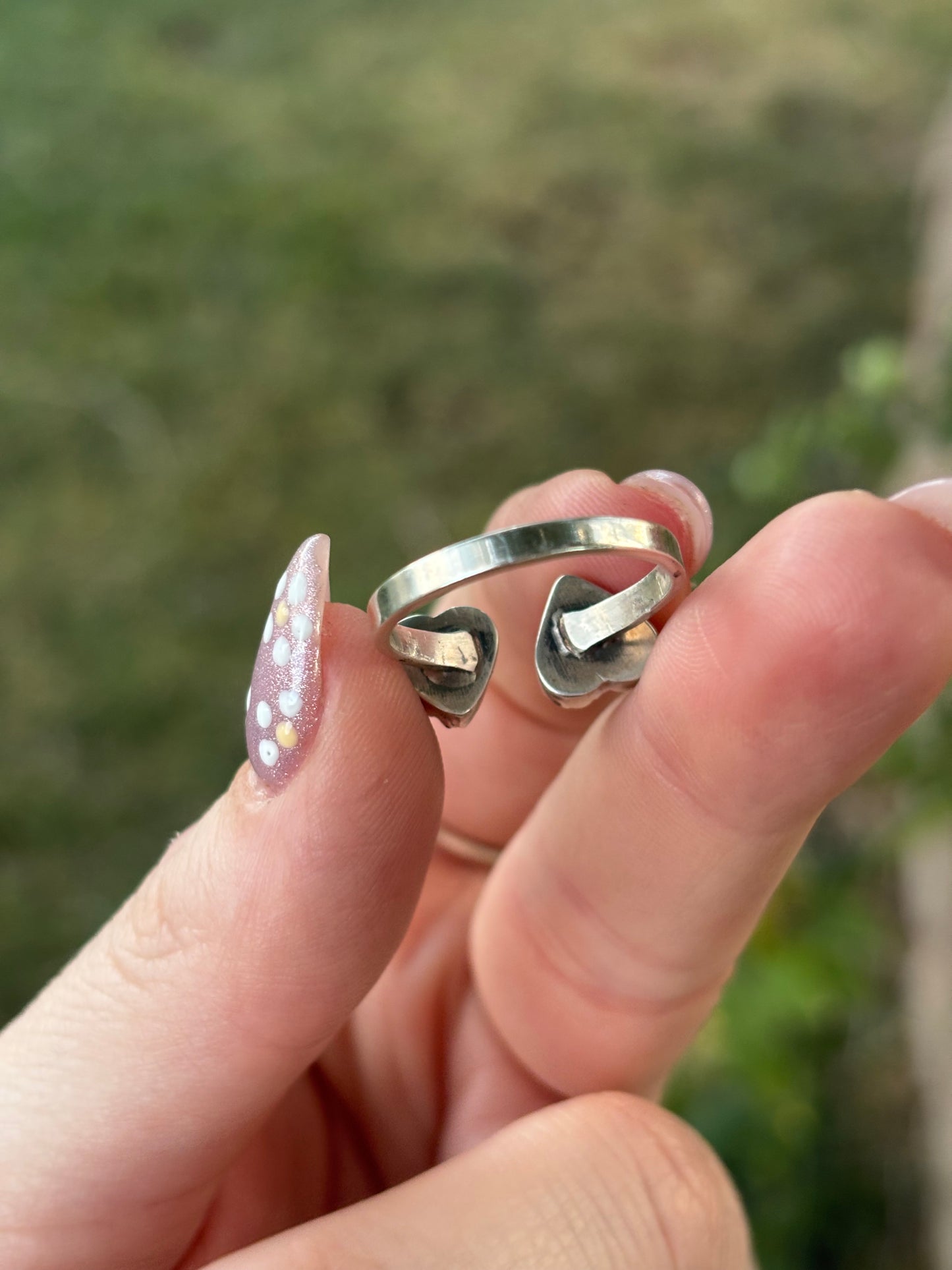 Double Hearts Ring-Adj.