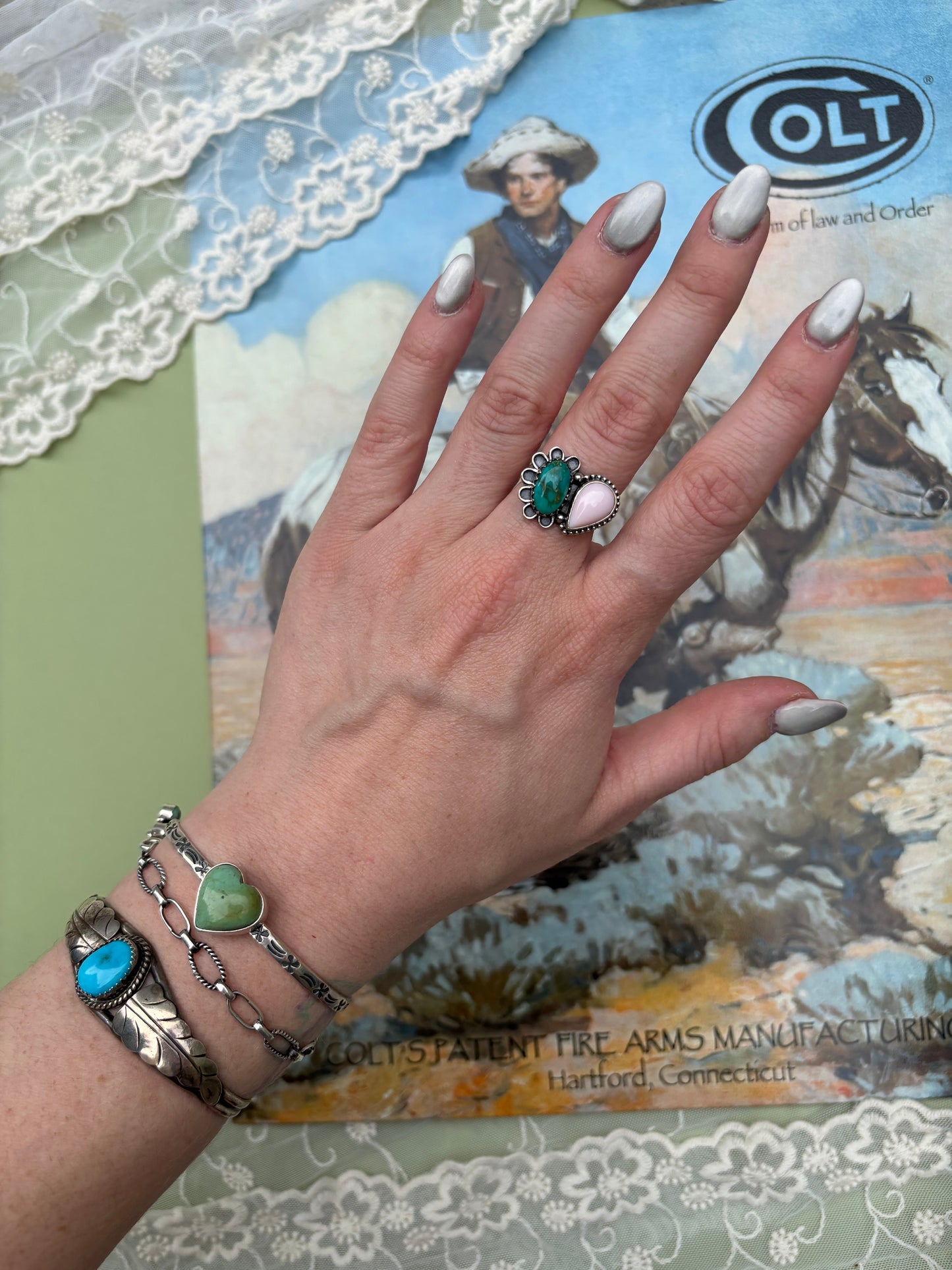 Pink & Blue Ring- 8.75