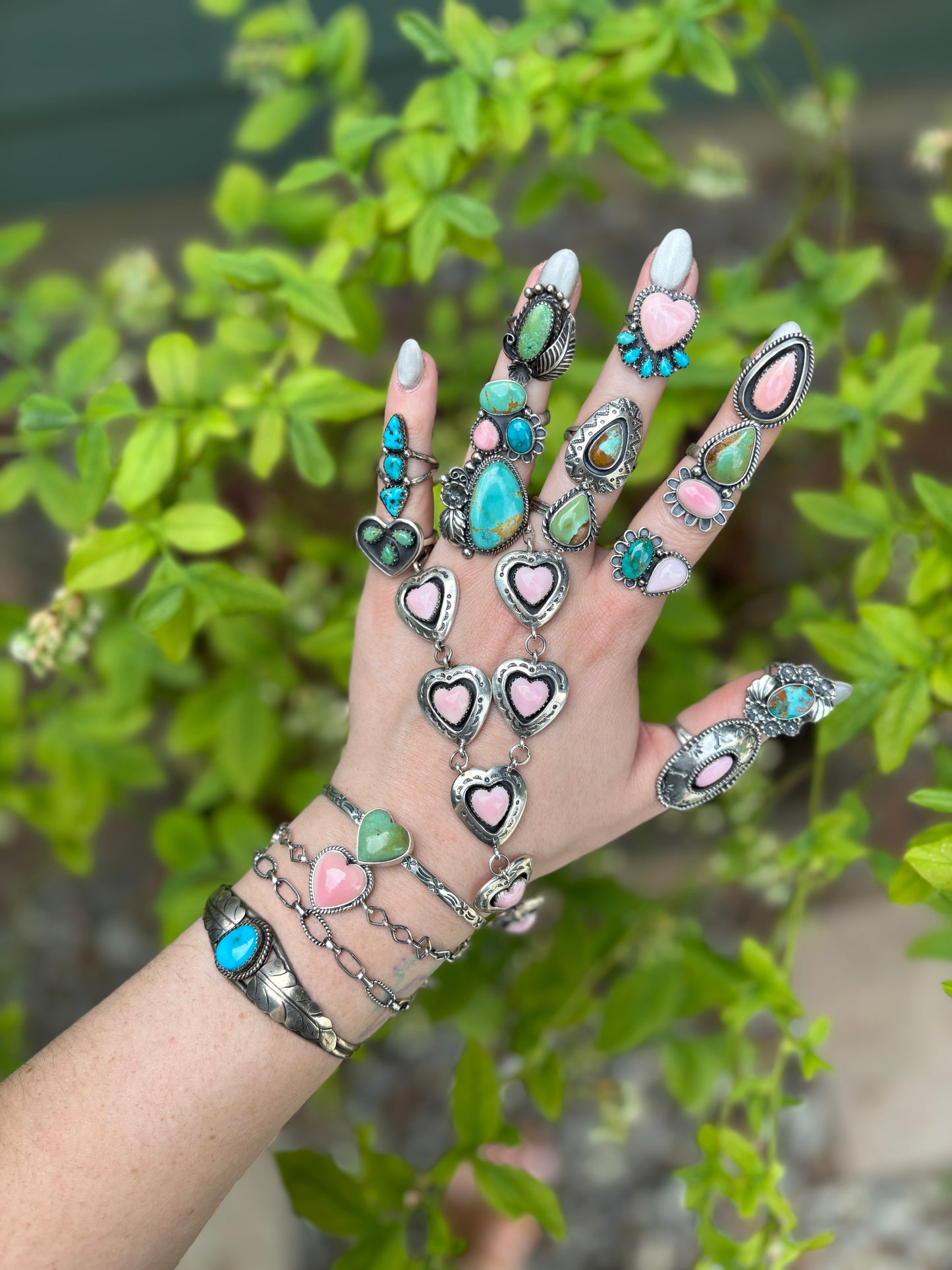 Pink Heart Linkchain Bracelet