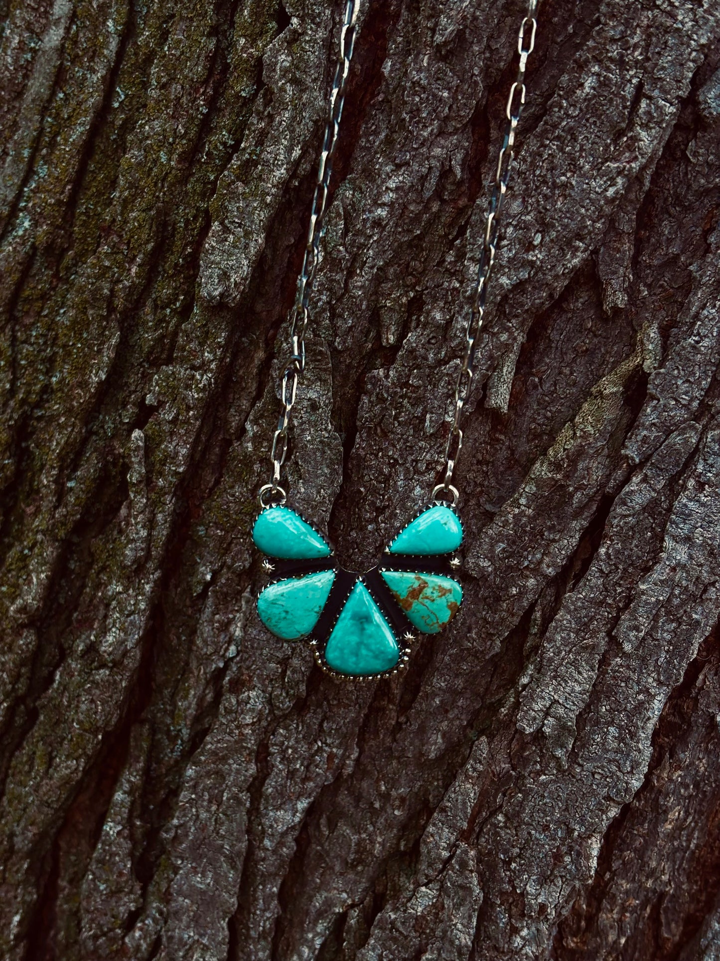 Large Turquoise Cluster Necklace