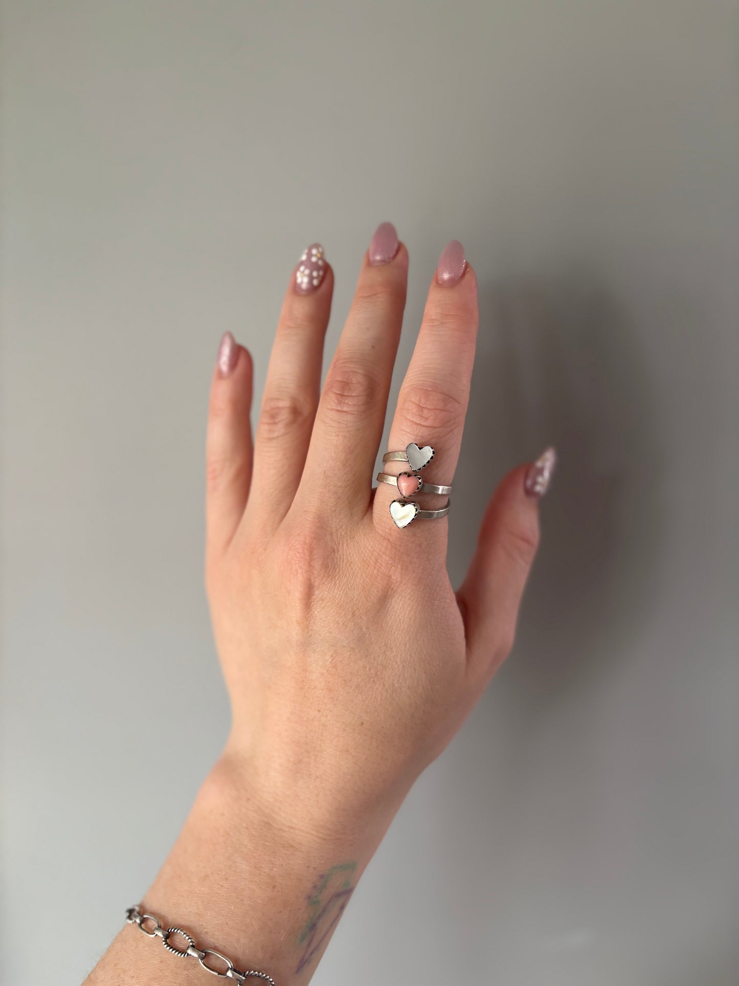 MOP & Pink Conch Ring-10