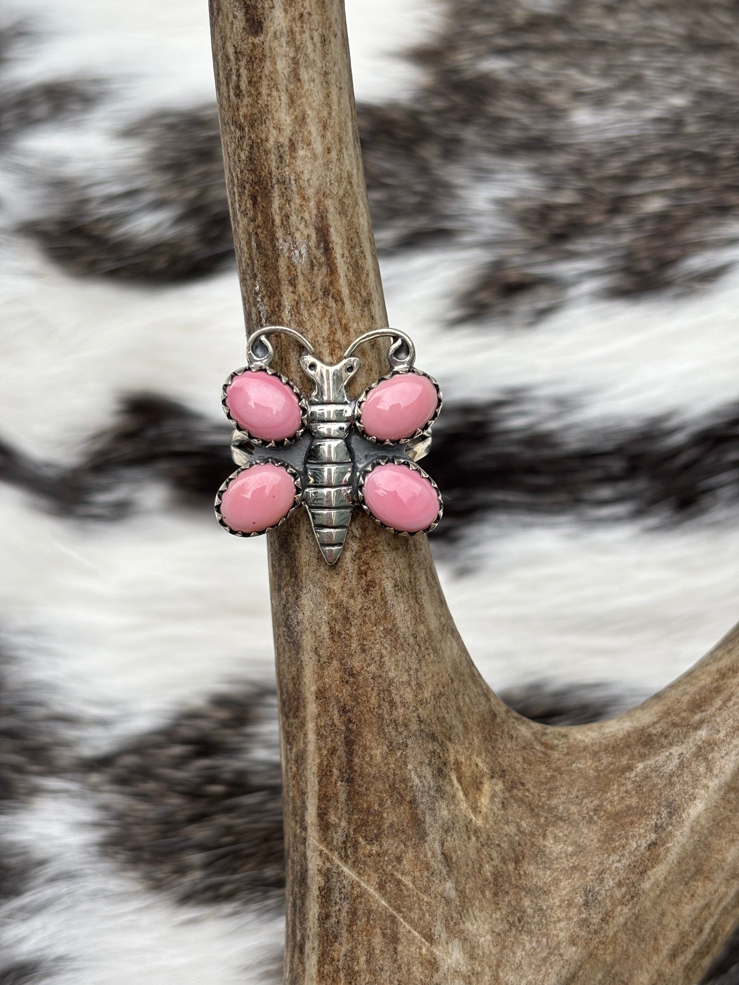 Pink Butterfly Ring-8.75