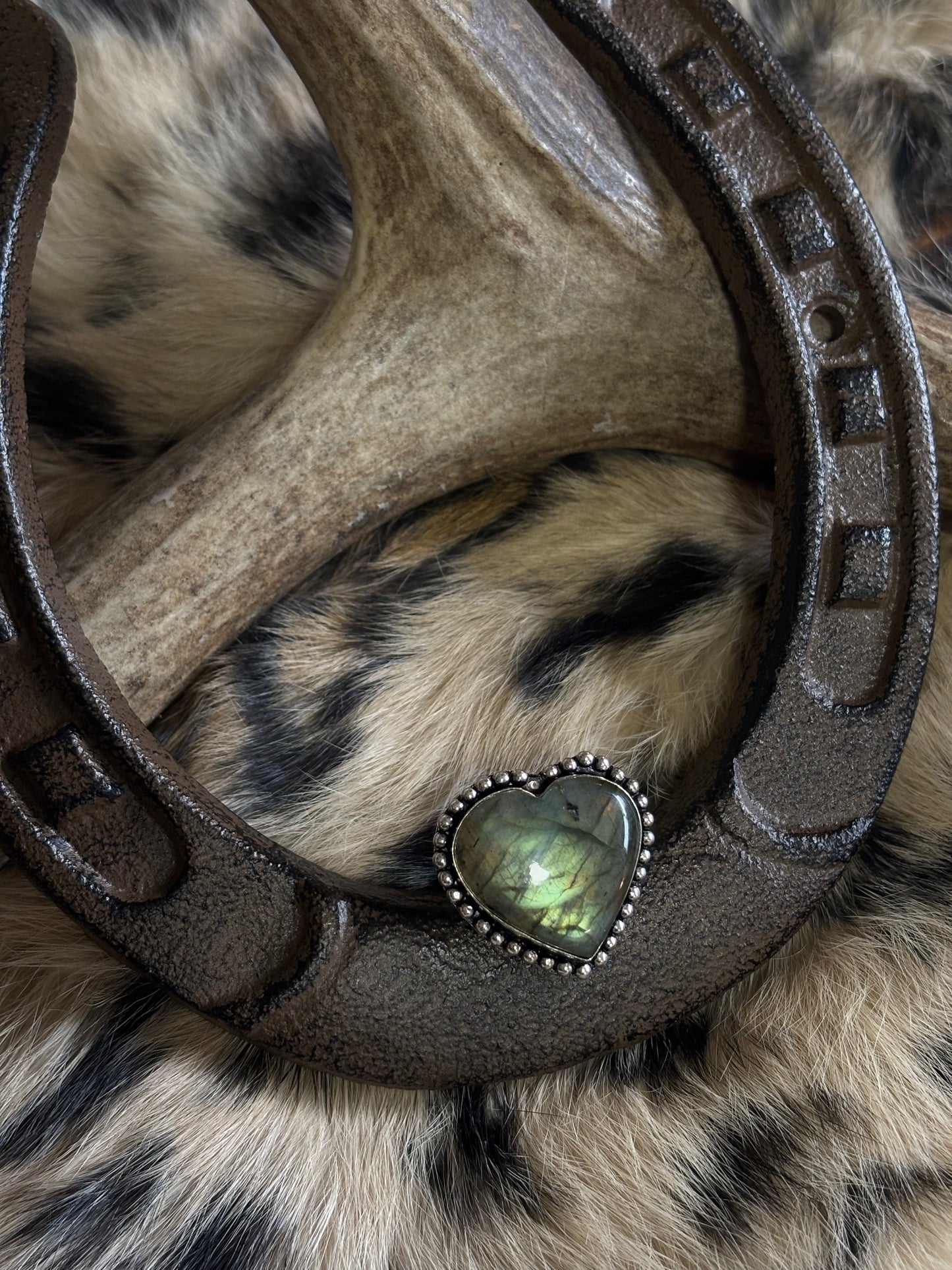 Heart Labradorite Ring-8