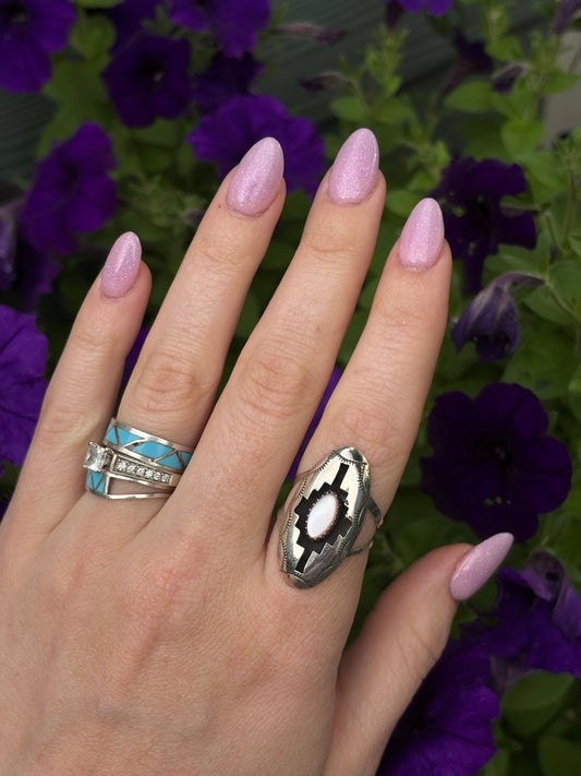 NATIVE Mother of Pearl Ring-9