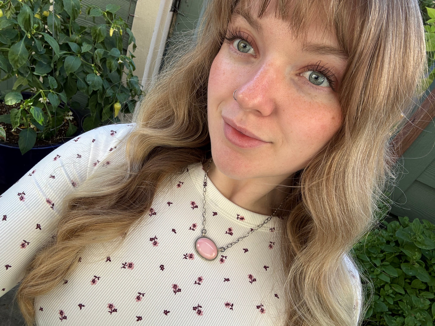 Large Pink Conch Necklace