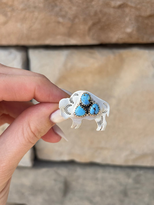 Golden Hills Buffalo Ring-Adj.