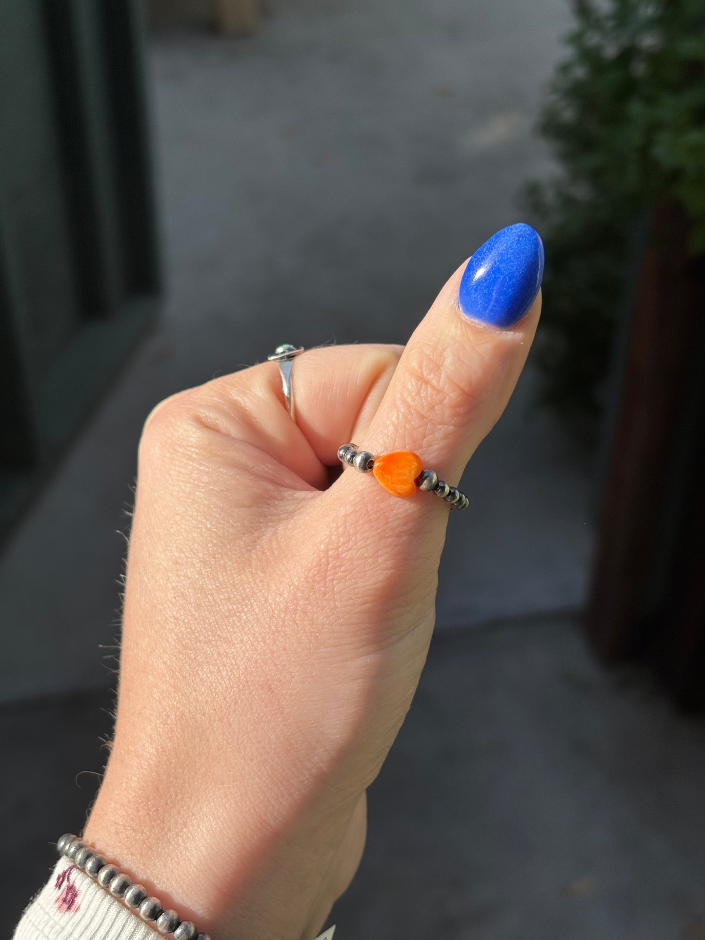 Stretchy Sterling Pearl Ring