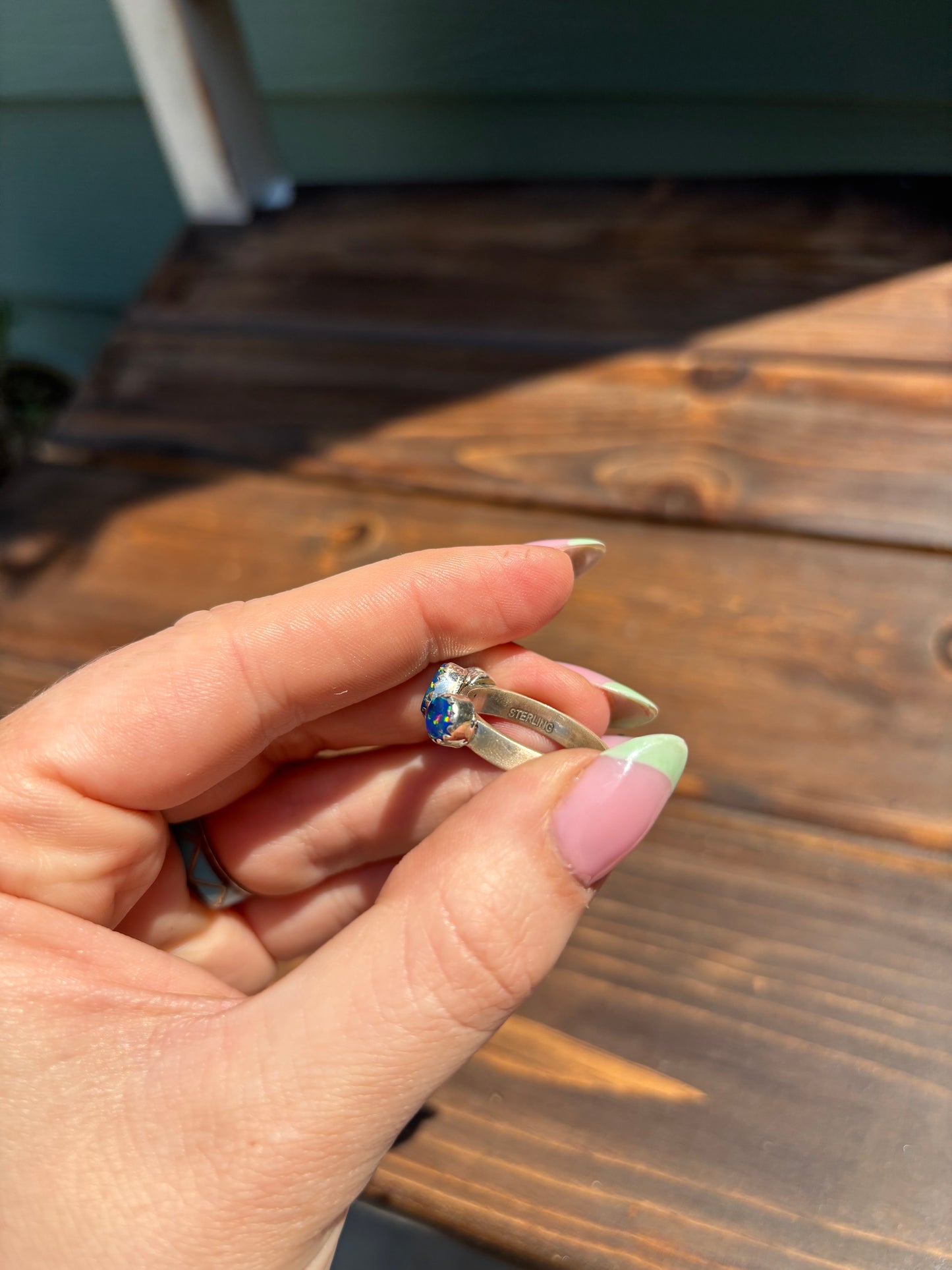 Blue Opal Ring- 9