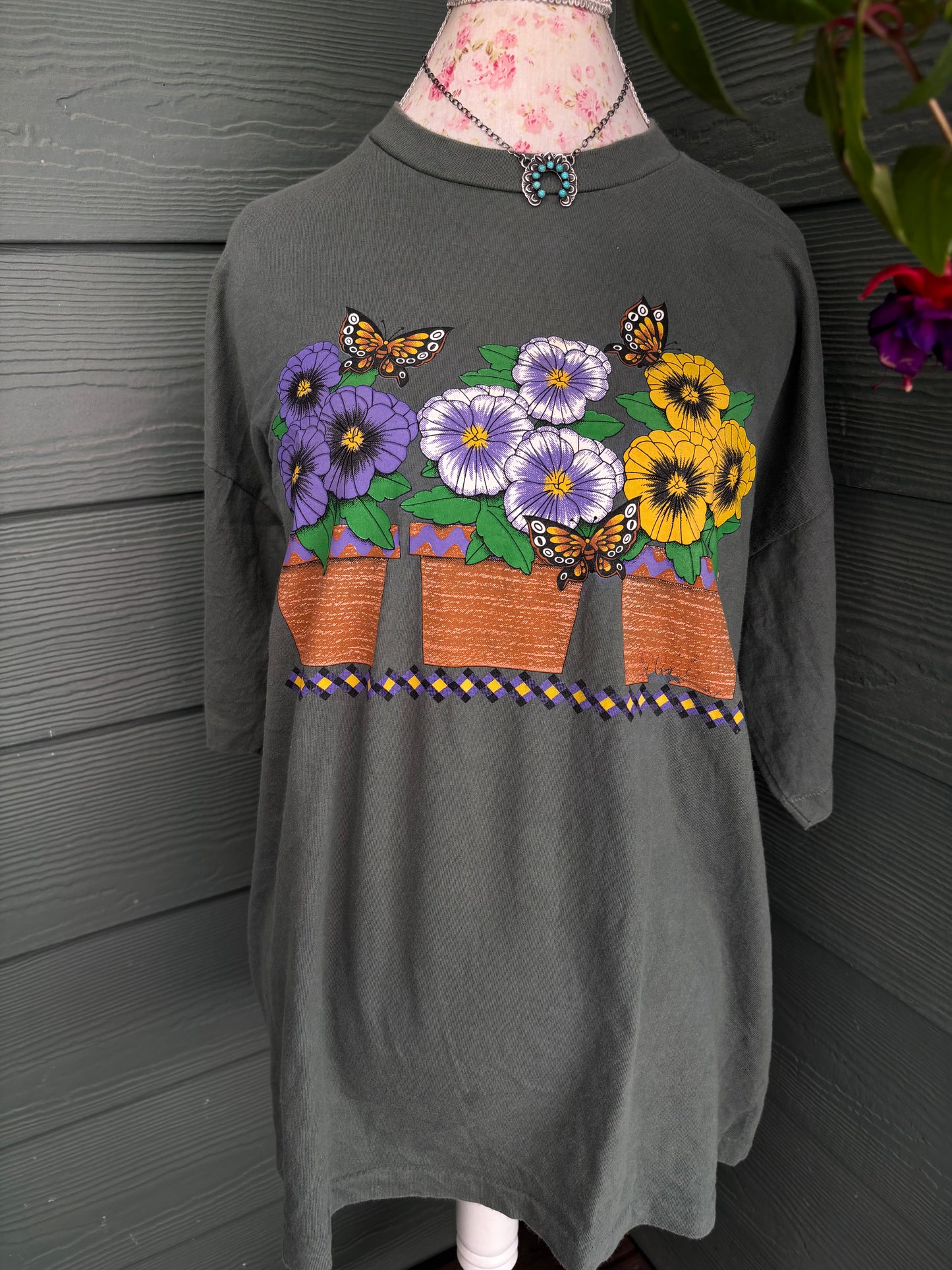 Vintage Flower Pot Tee-2XL