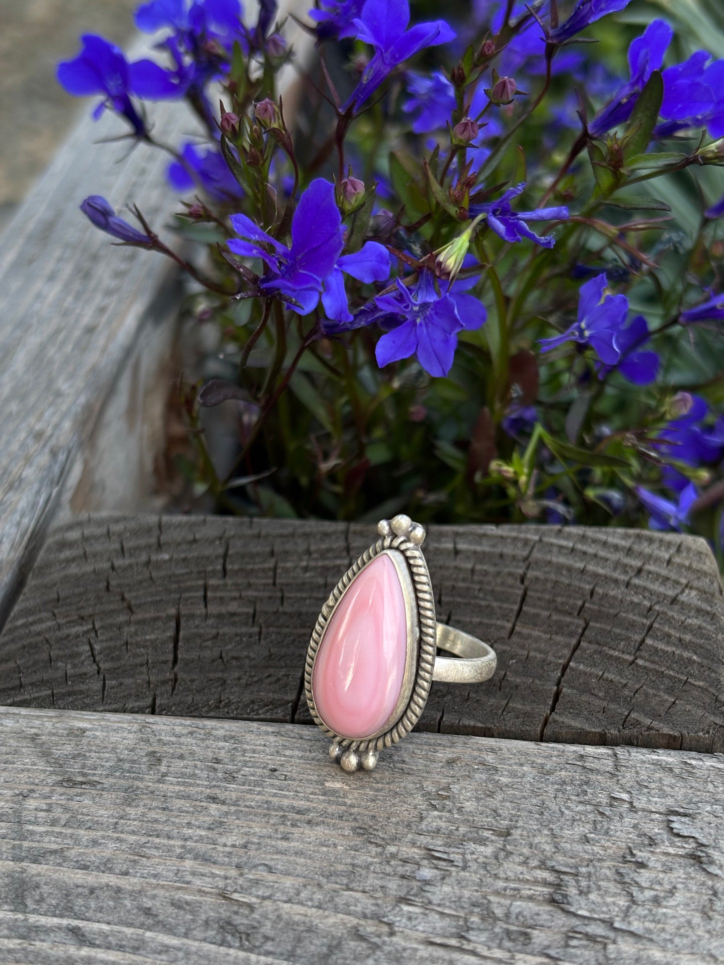 Pink Conch Ring-Adj.