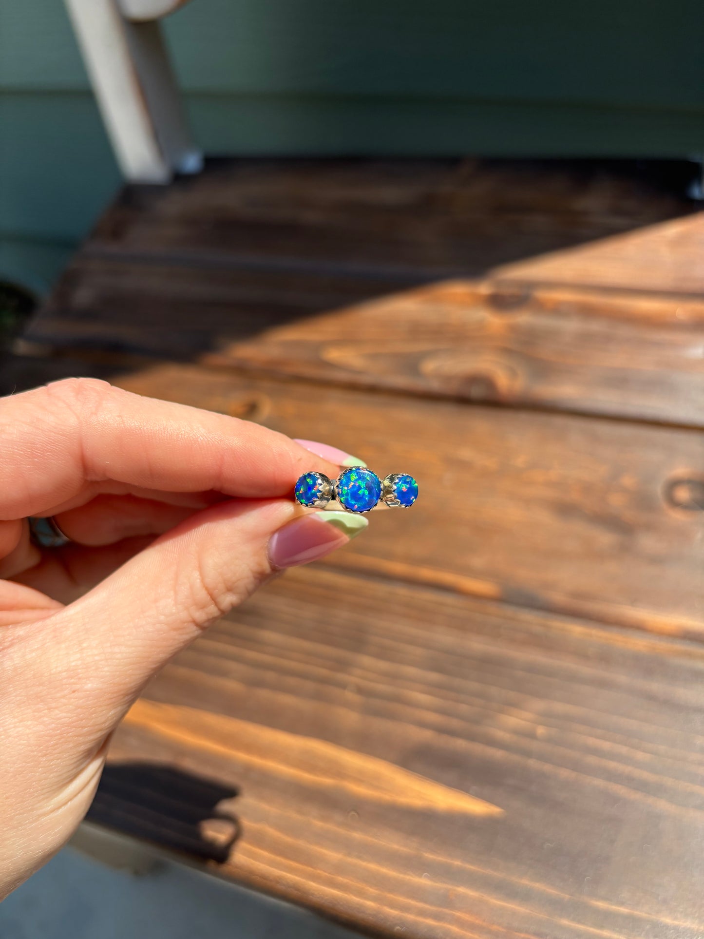 Blue Opal Ring- 9