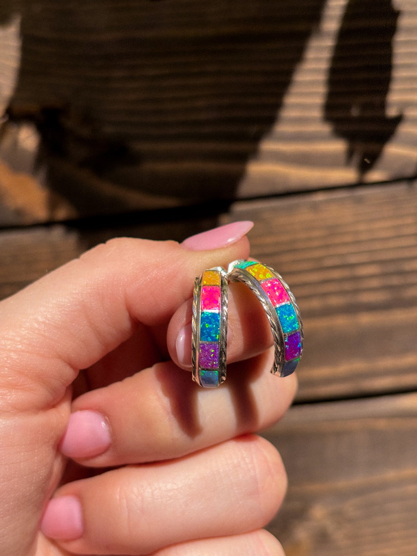 ZUNI Opal Hoops