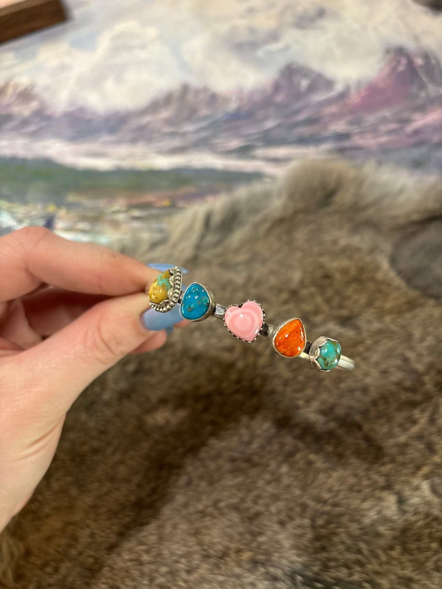 Multi Stone Cuff