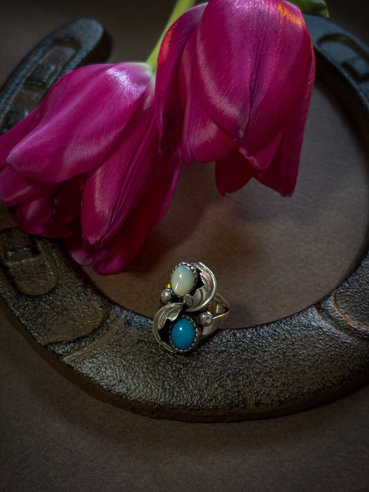 Vintage Double Stone Ring-6