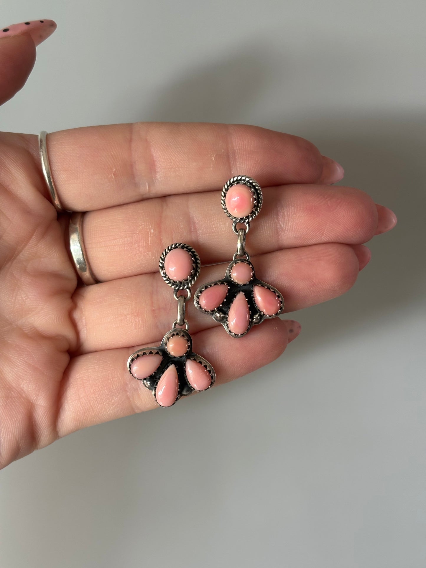Pink Conch Earrings