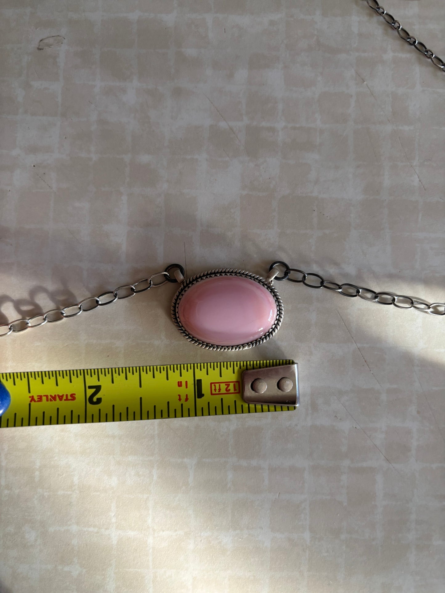 Large Pink Conch Necklace