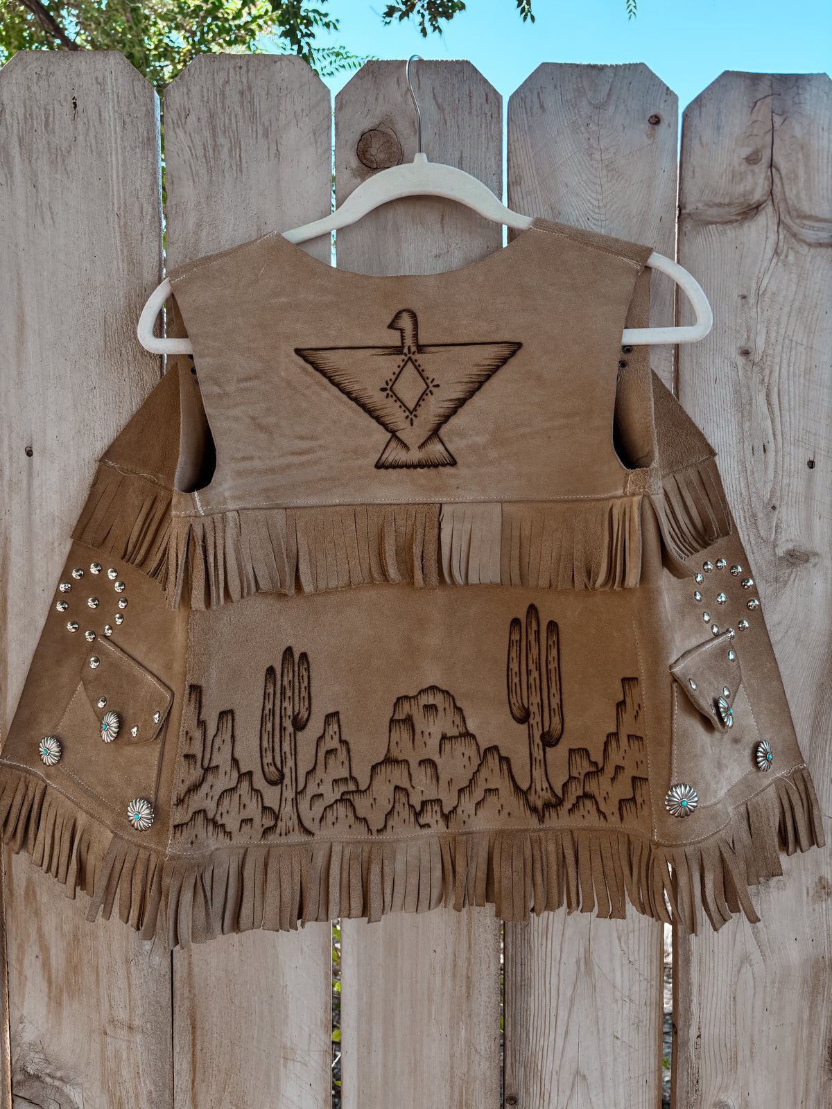 Hand Burned VINTAGE Vest (XS)
