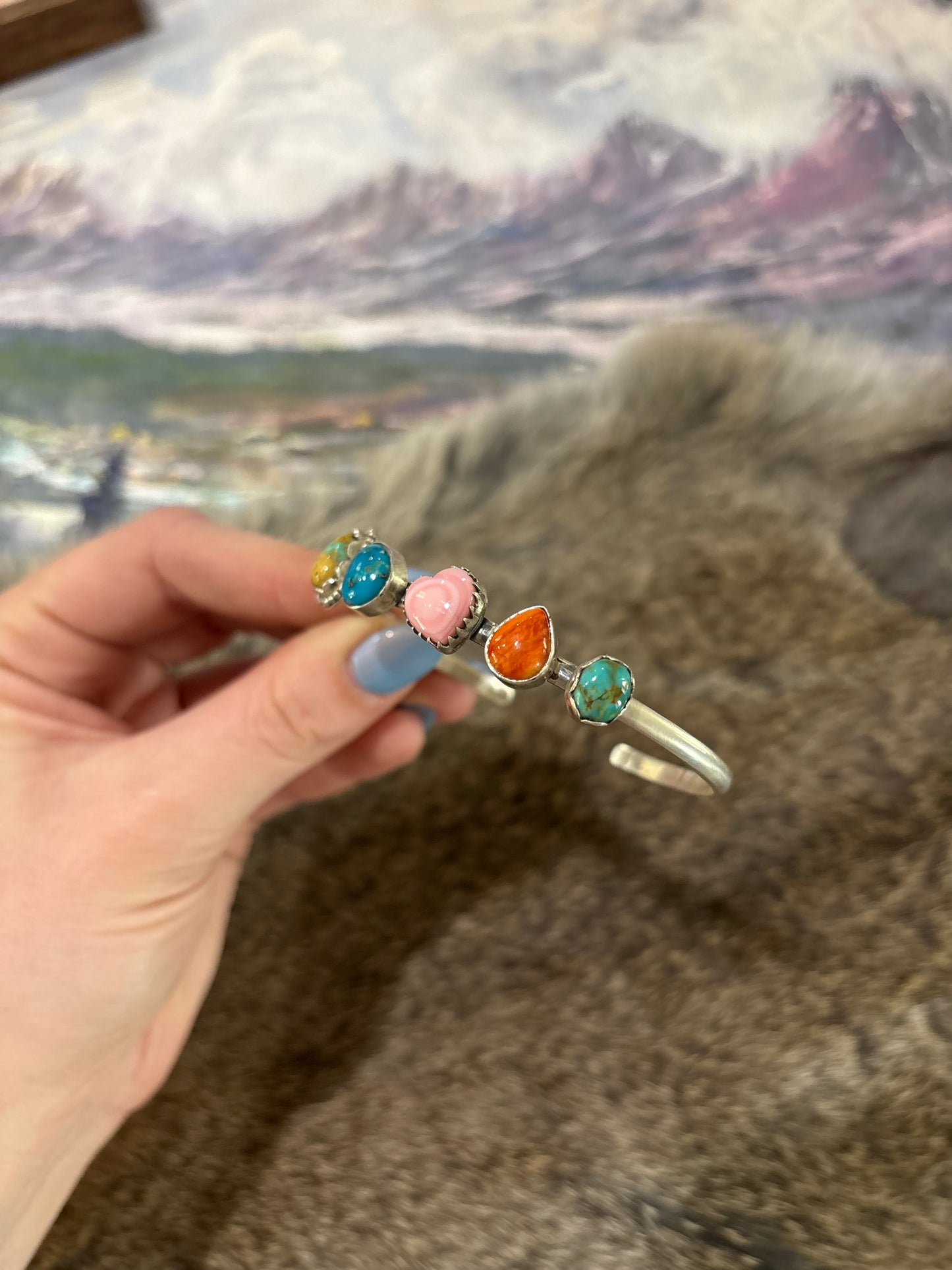 Multi Stone Cuff