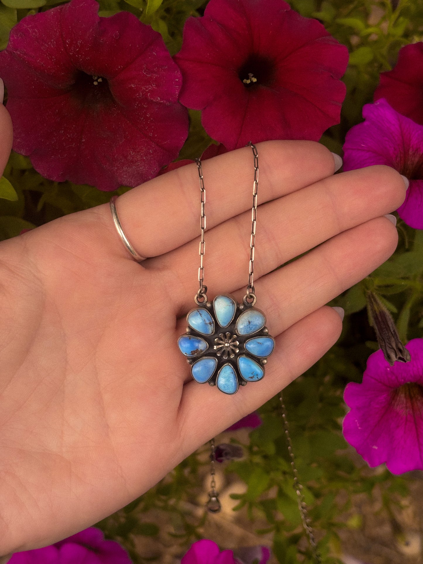 Golden Hills Cluster Necklace
