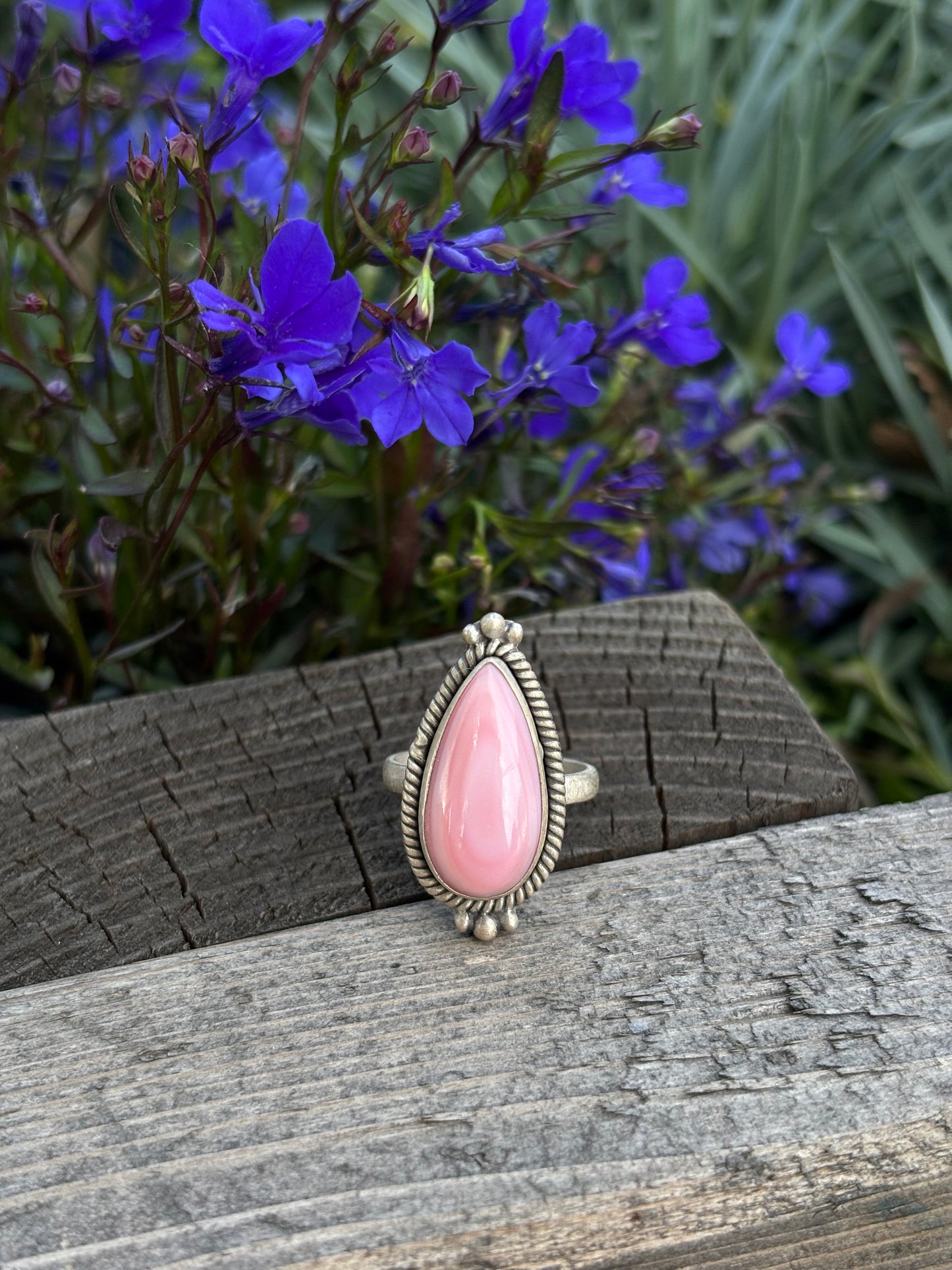 Pink Conch Ring-Adj.