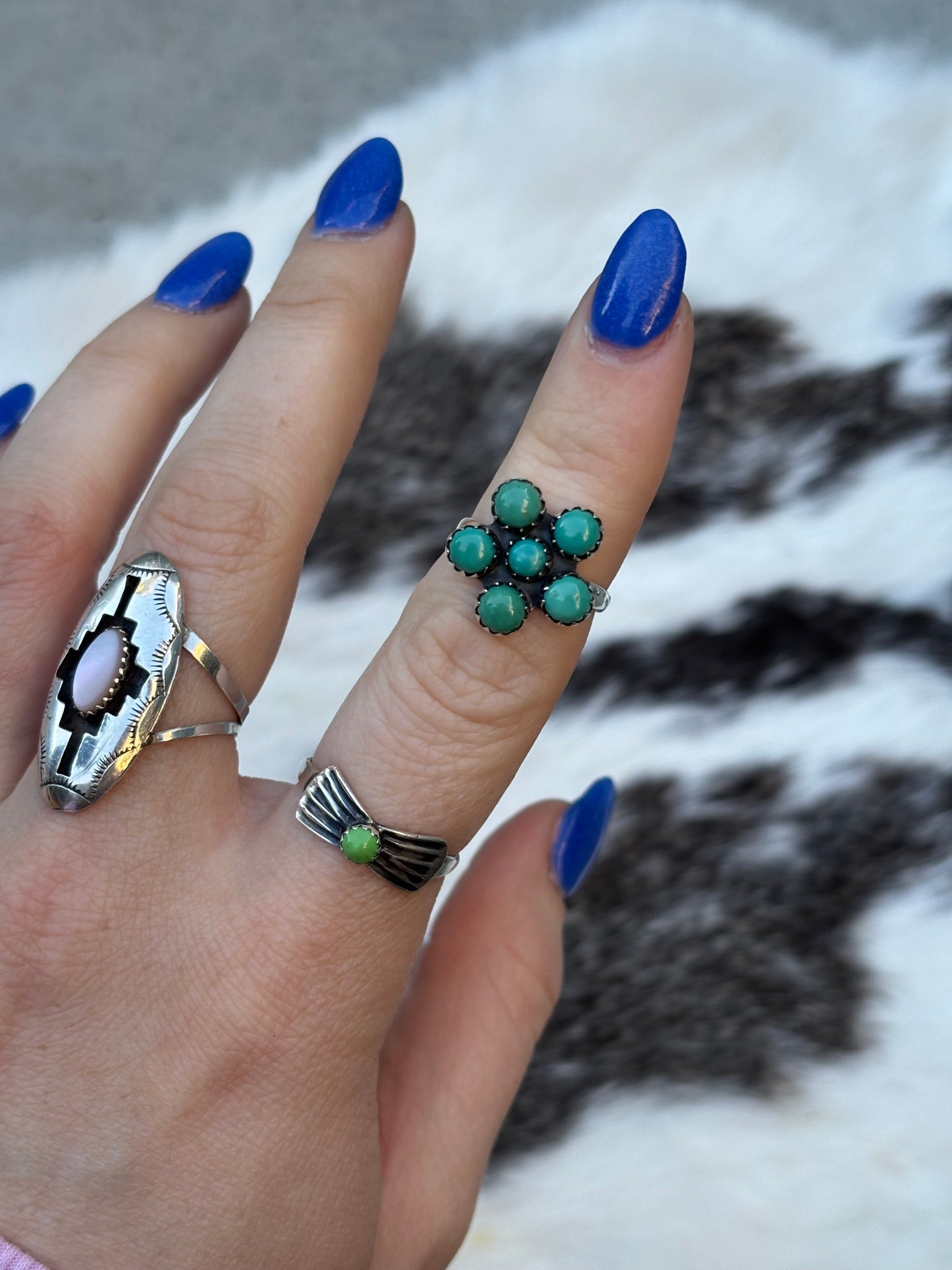 Mini Turquoise Flower- 6