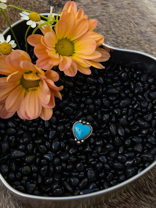 Blue Heart Ring- 7.5