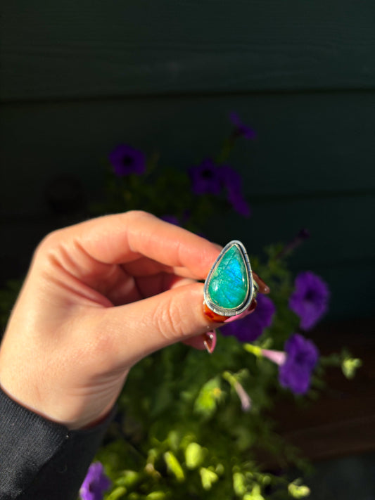 Green Moonstone Ring - 6