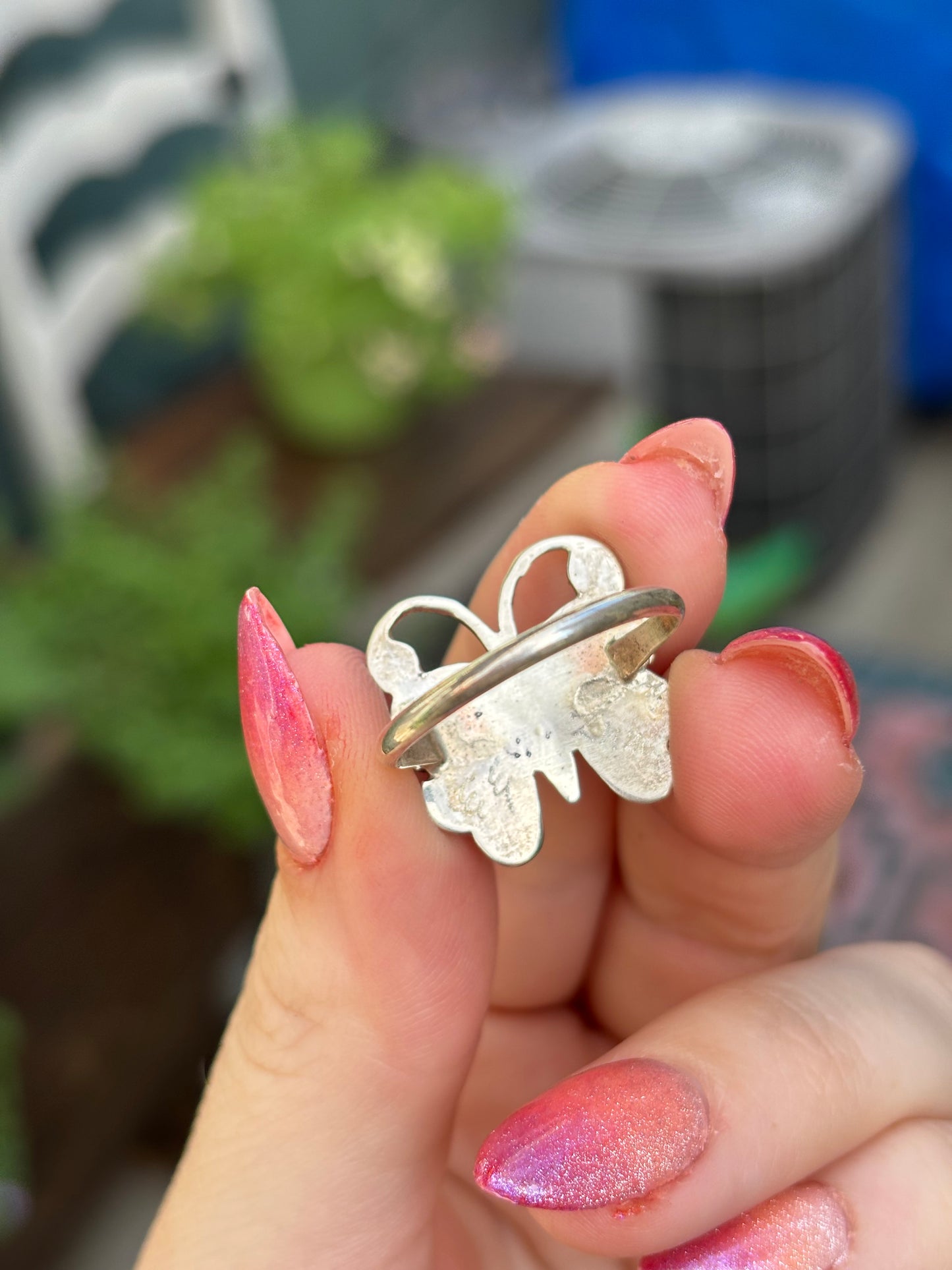 Zuni Opal Butterfly Ring- 10.5