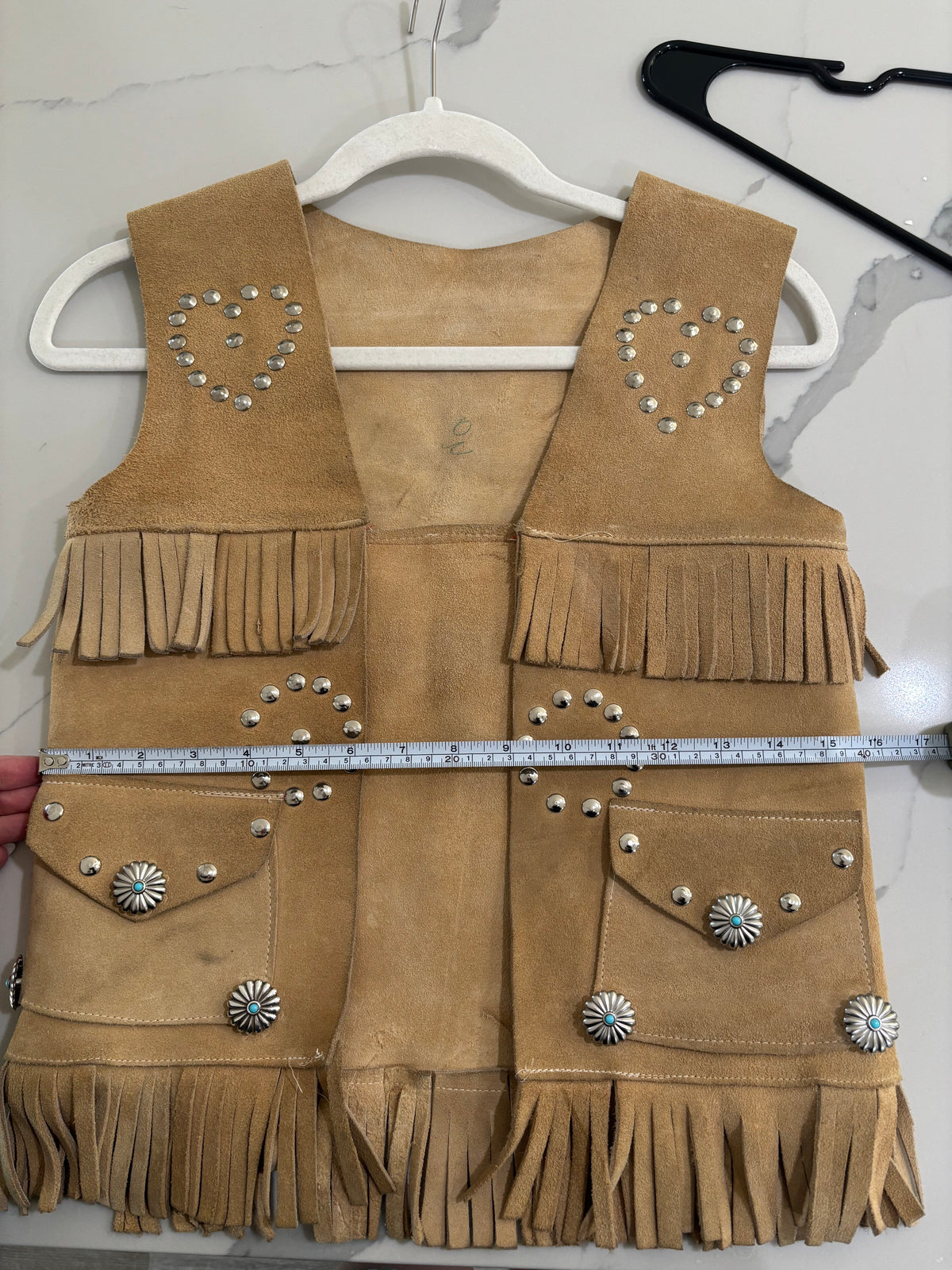 Hand Burned VINTAGE Vest (XS)