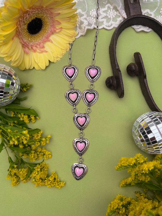 Shadowbox Heart Lariat Necklace