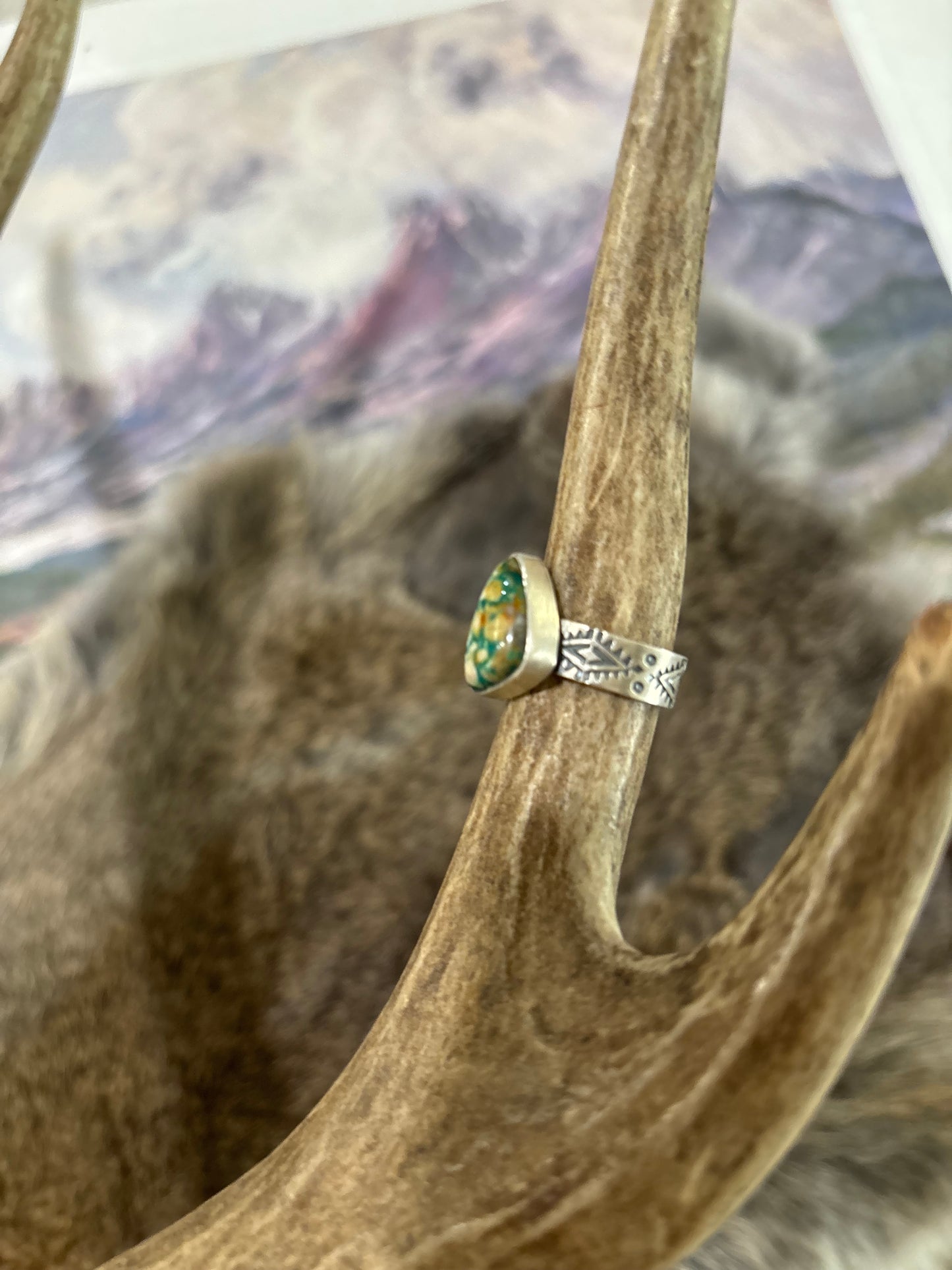 Fox Turquoise Ring-Adj.