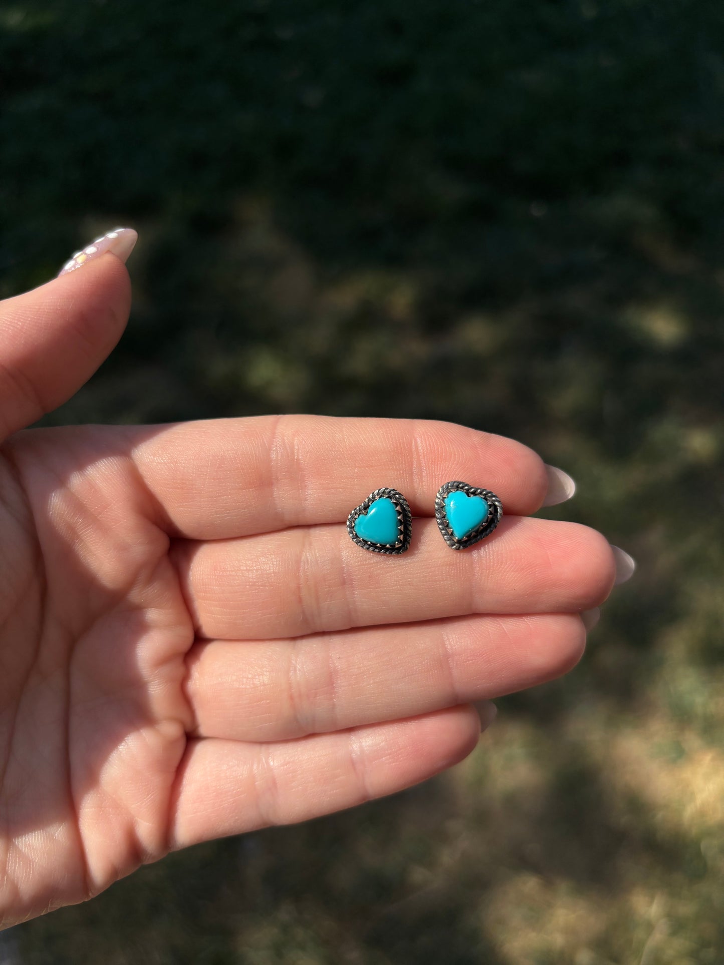 Kingman Heart Studs