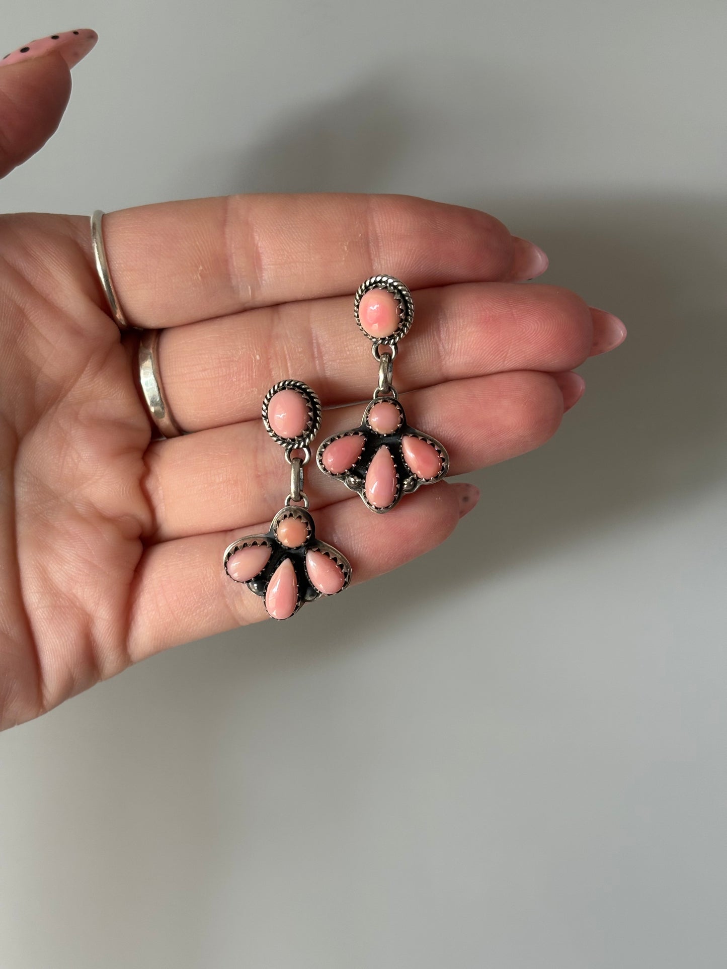 Pink Conch Earrings