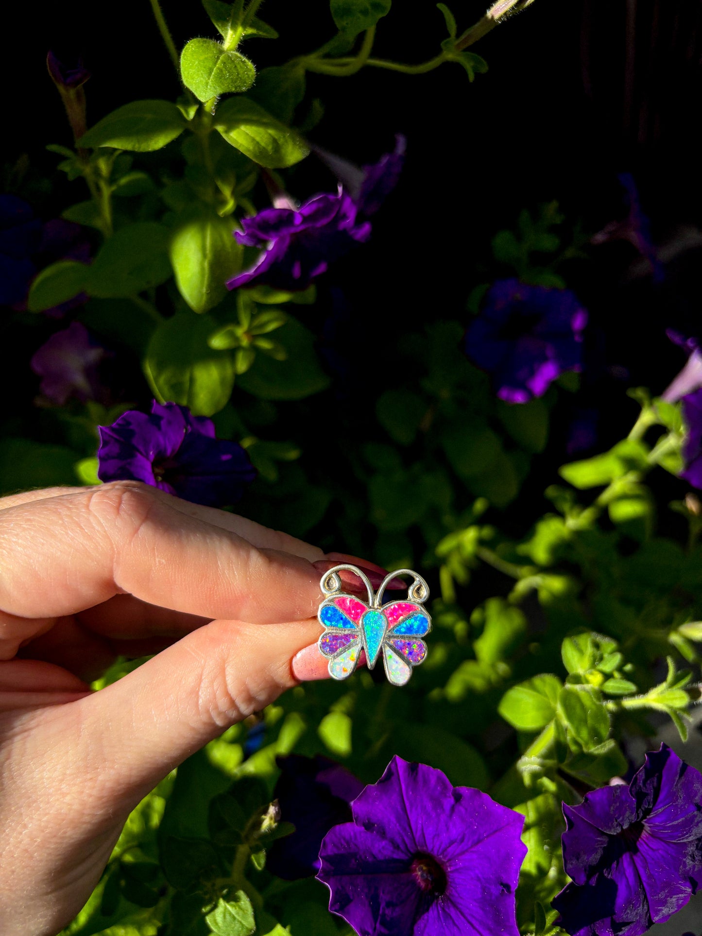 Zuni Opal Butterfly Ring- 10.5