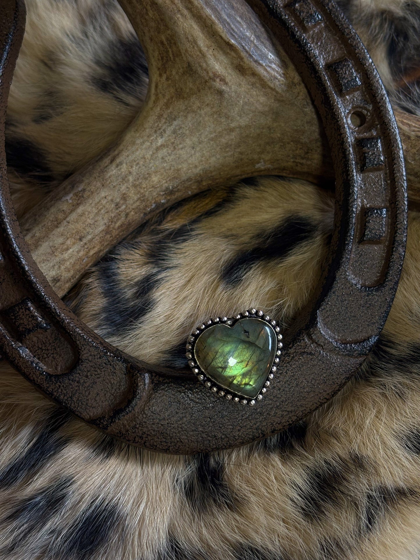 Heart Labradorite Ring-8