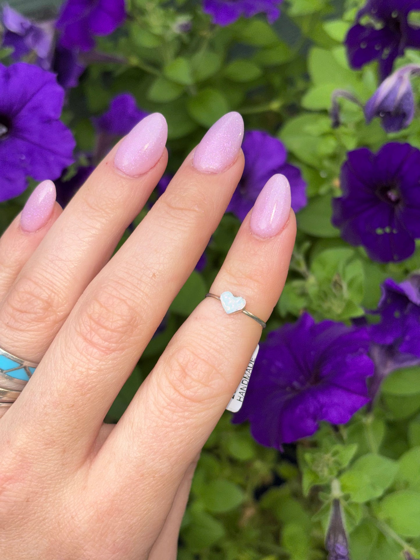 Zuni Opal Heart Ring- 4.5