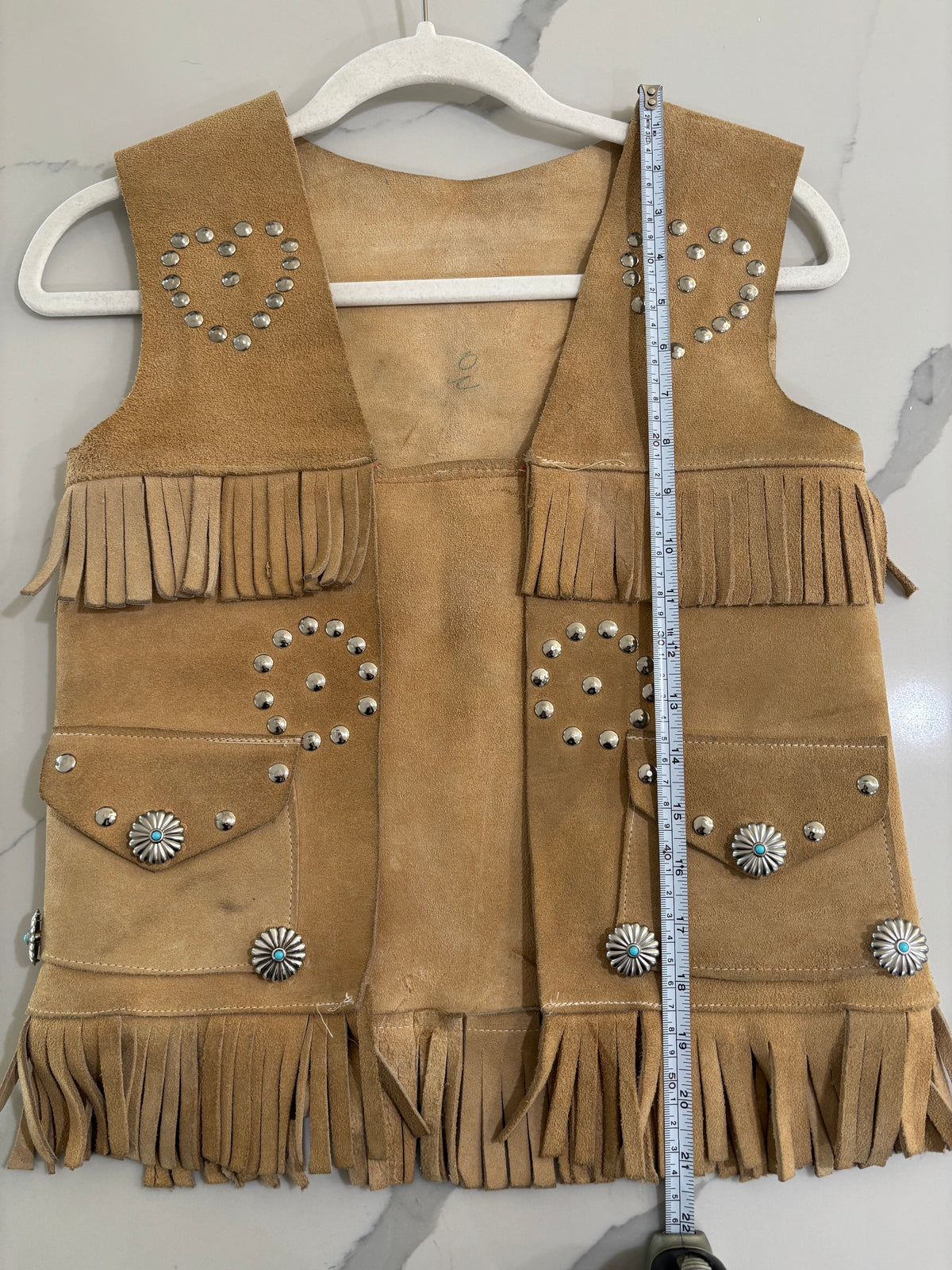 Hand Burned VINTAGE Vest (XS)