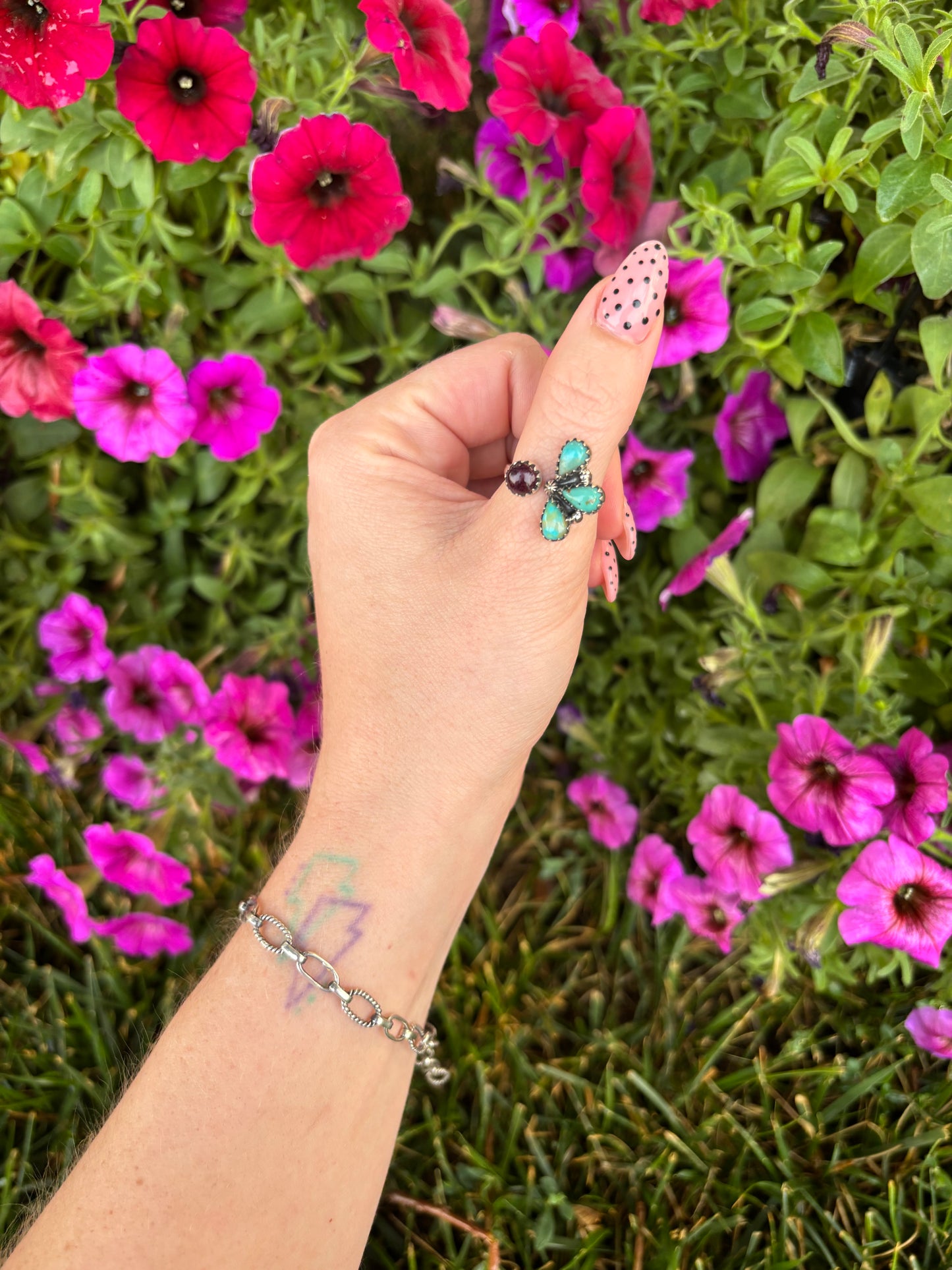 Purple&Blues Ring-Adj.