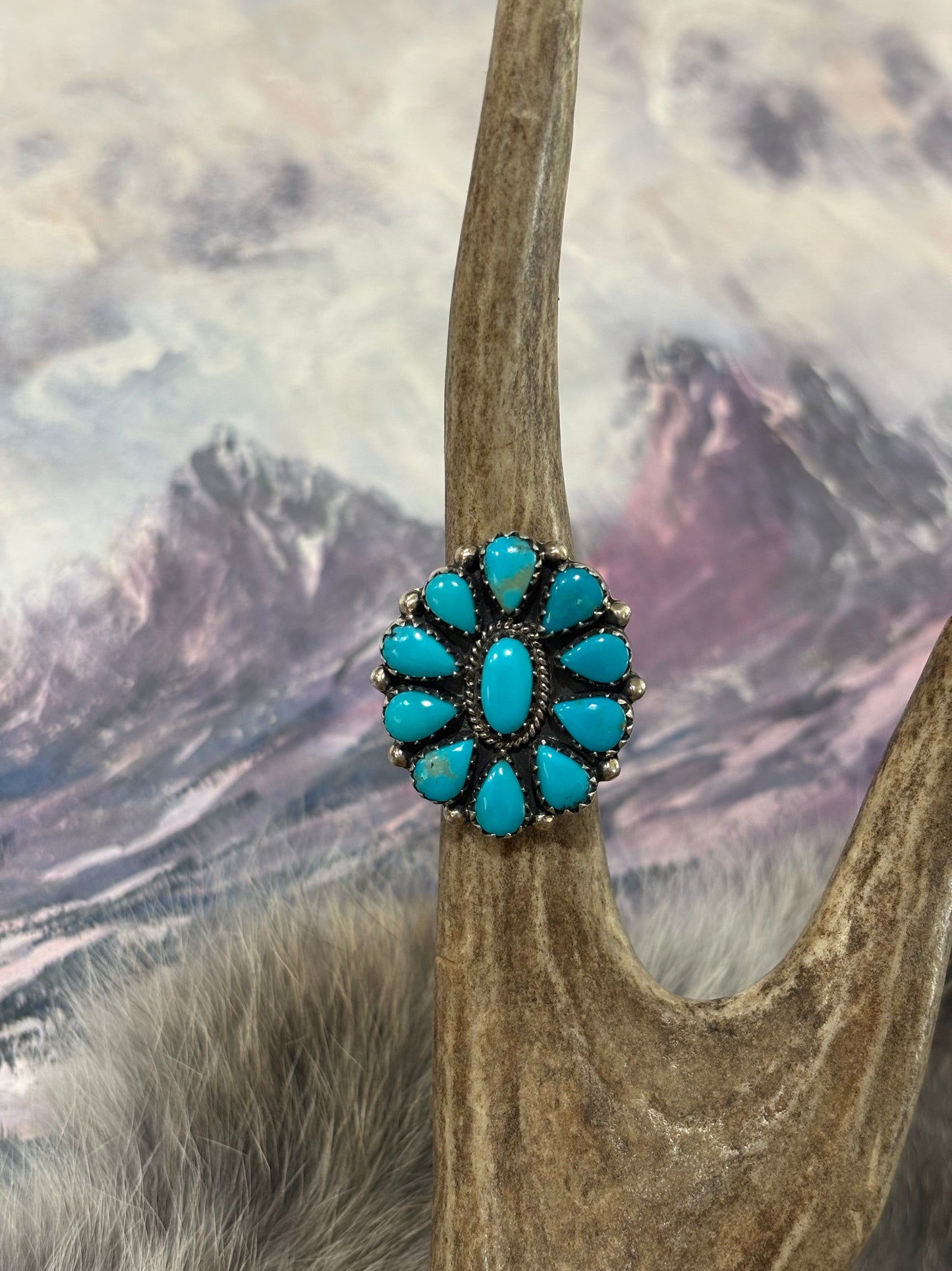 Blue Cluster Ring-7