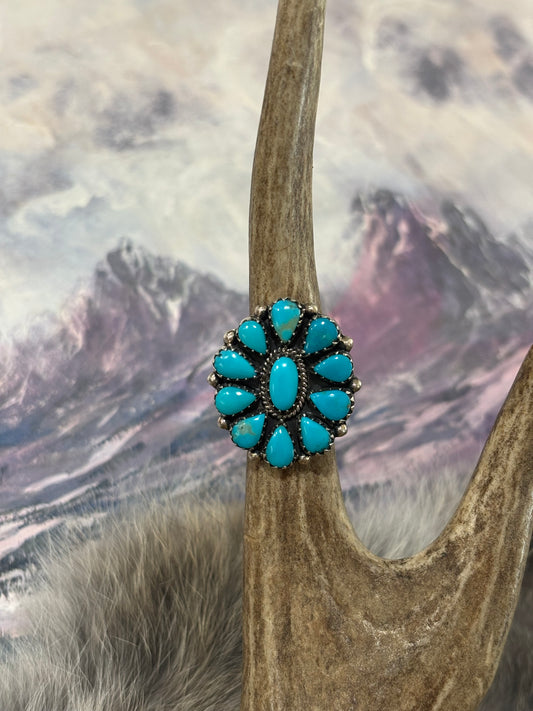 Blue Cluster Ring-7