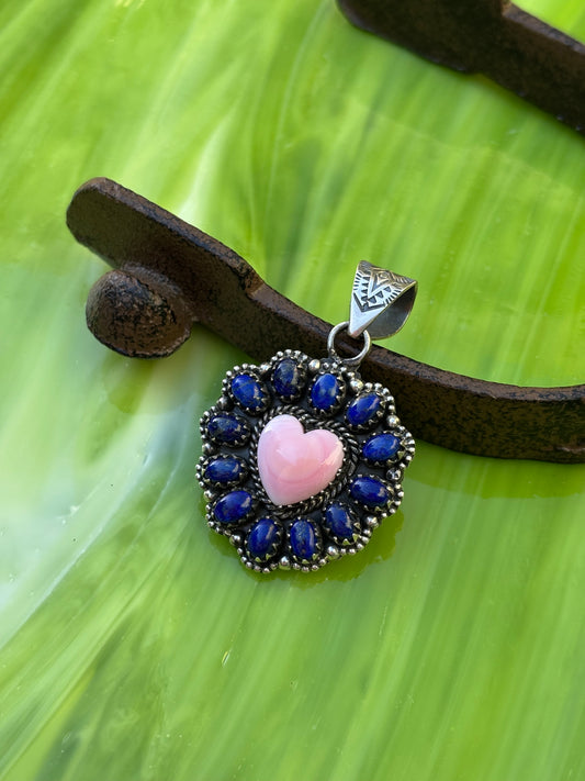 Lapis & Pink Pendant