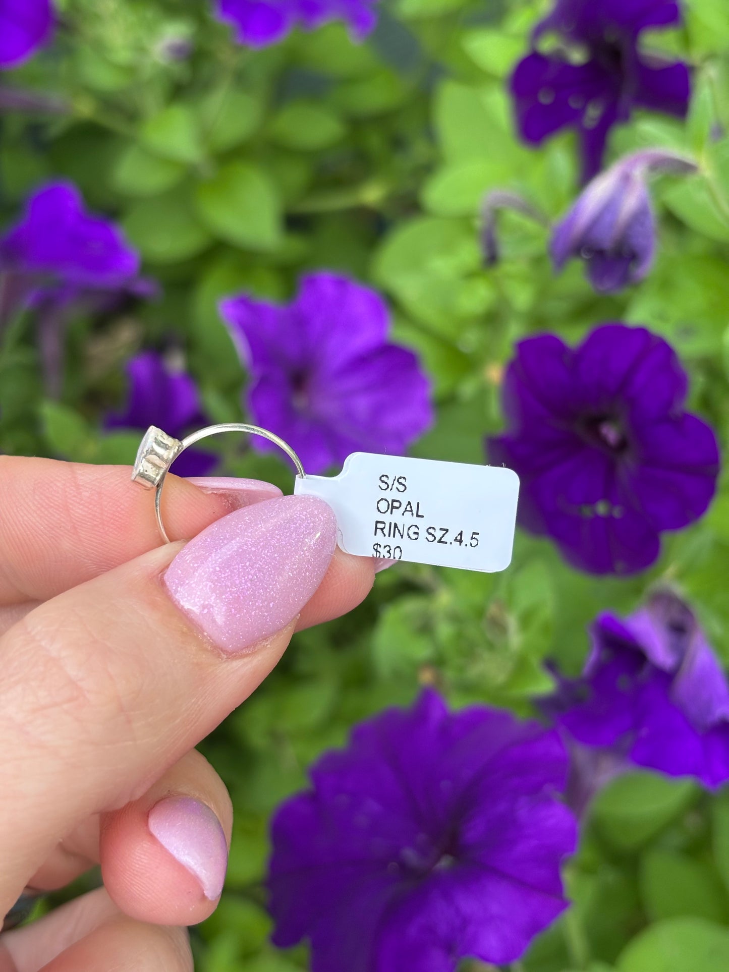 Zuni Opal Heart Ring- 4.5