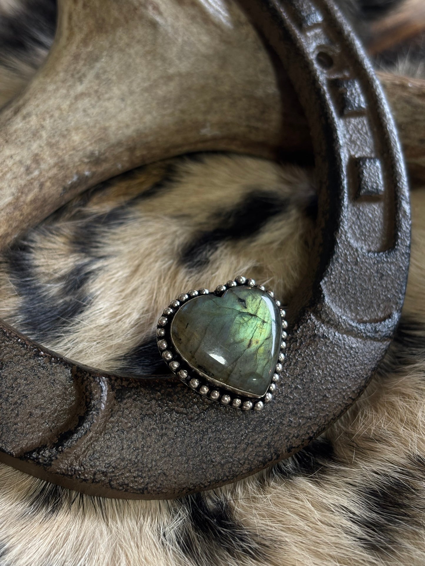 Heart Labradorite Ring-8