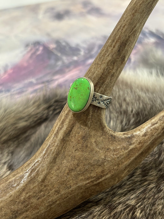 Green Mojave Ring-Adjustable