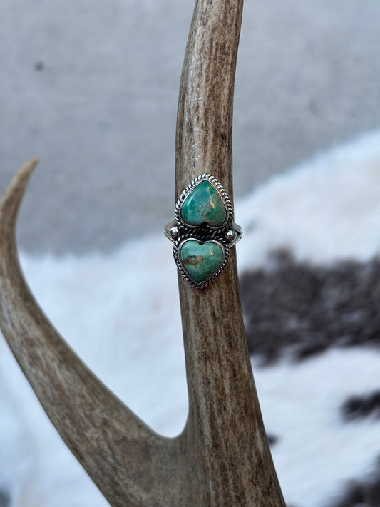 Double Hearts Ring- 7