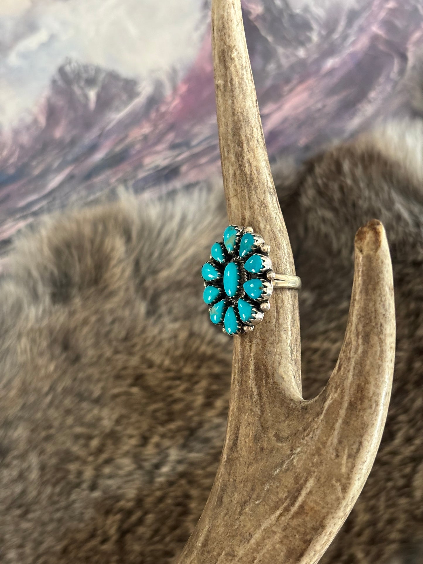 Blue Cluster Ring-7